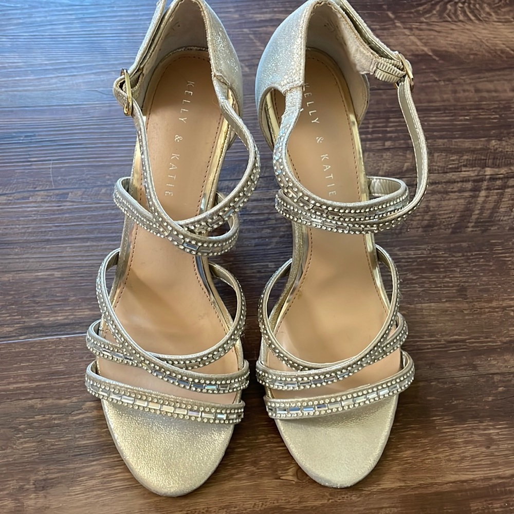 Gold dress heels